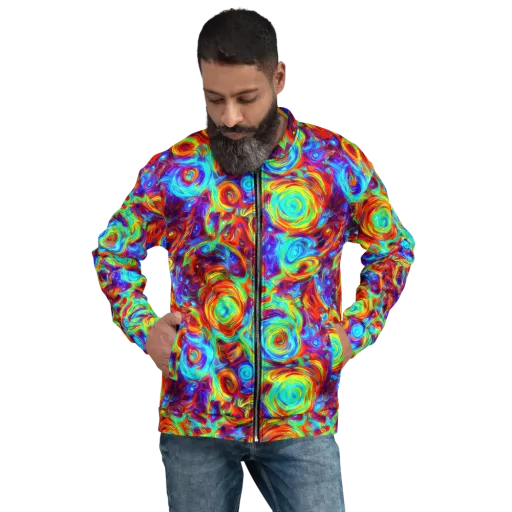 Fever Spiral on a Bomber Jacket