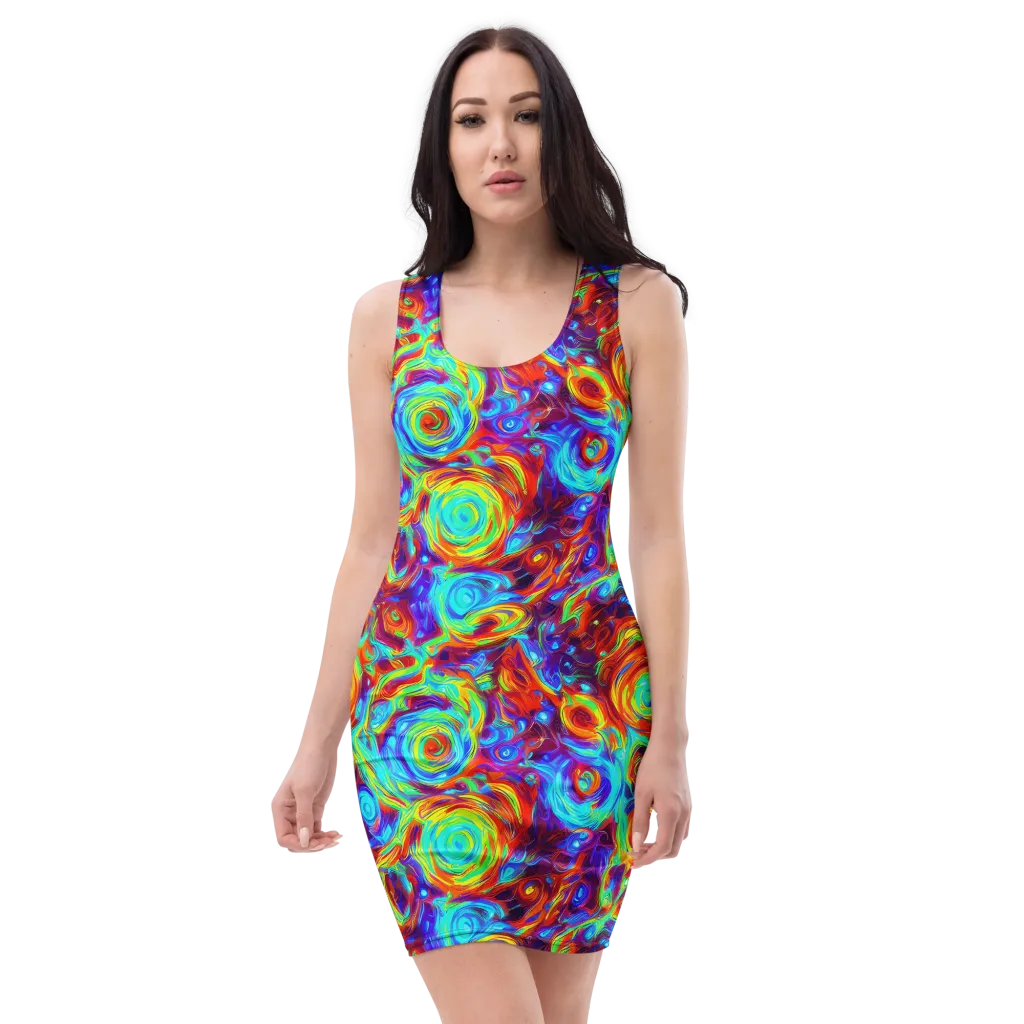 Fever Spiral on Bodycon Dress — Front
