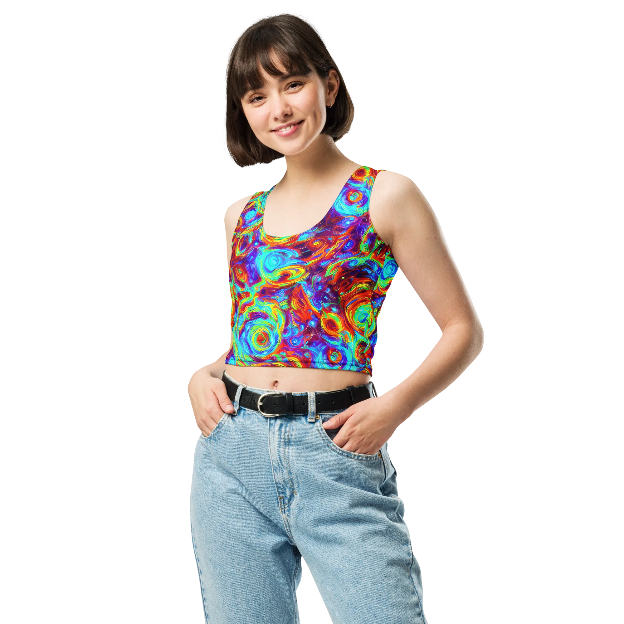 Fever Spiral on Crop Top — Front