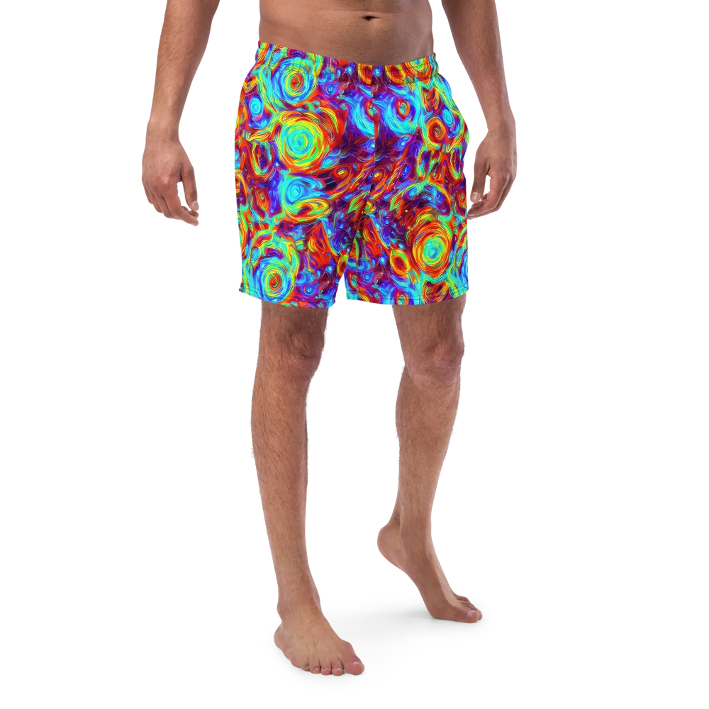 Fever Spiral on Swim Trunks — Front