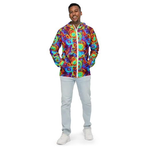 Fever Spiral on a Men's Windbreaker