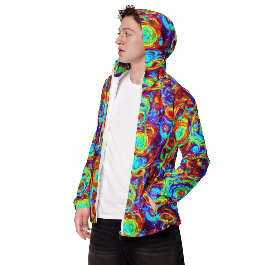 Fever Spiral on Men's Windbreaker — Left Front