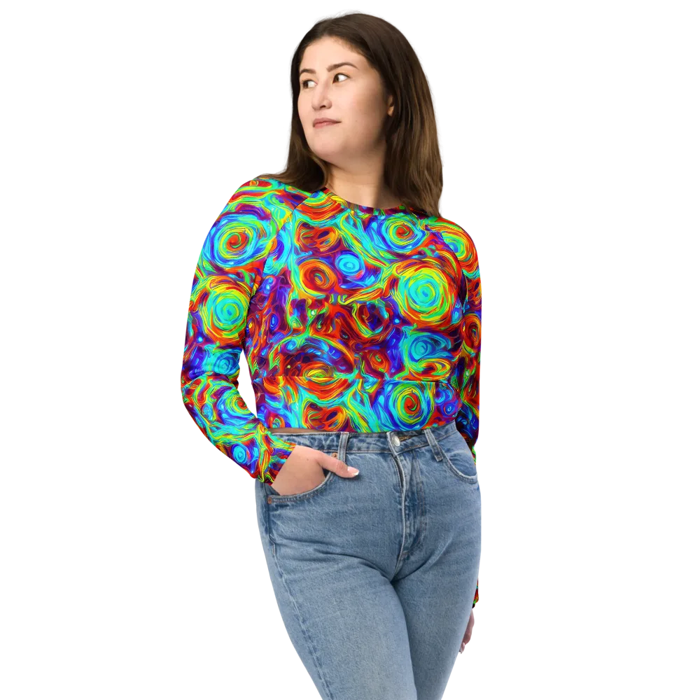 Fever Spiral on Long Sleeve Crop Top — Front