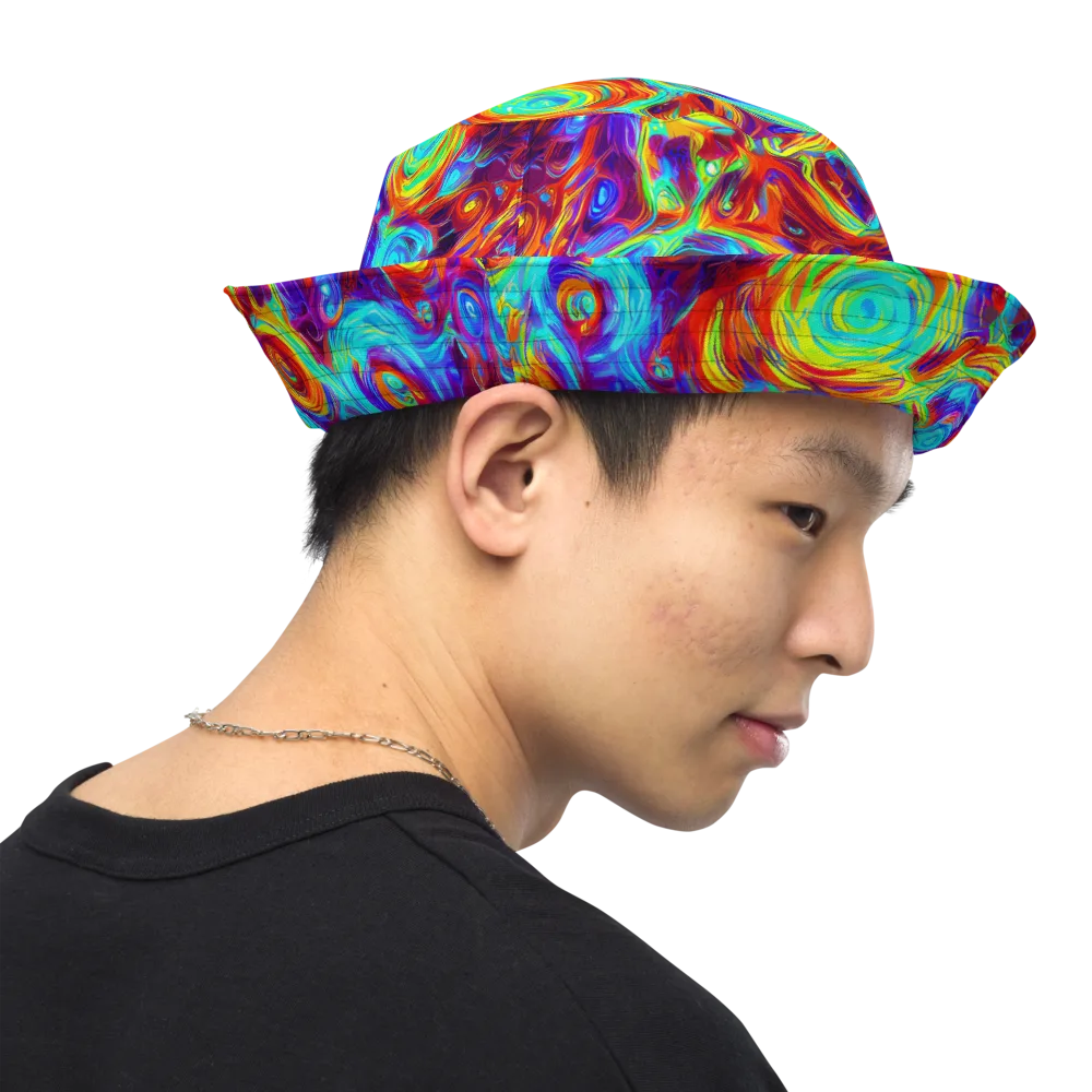 Fever Spiral on Reversible Bucket Hat — Right Outside