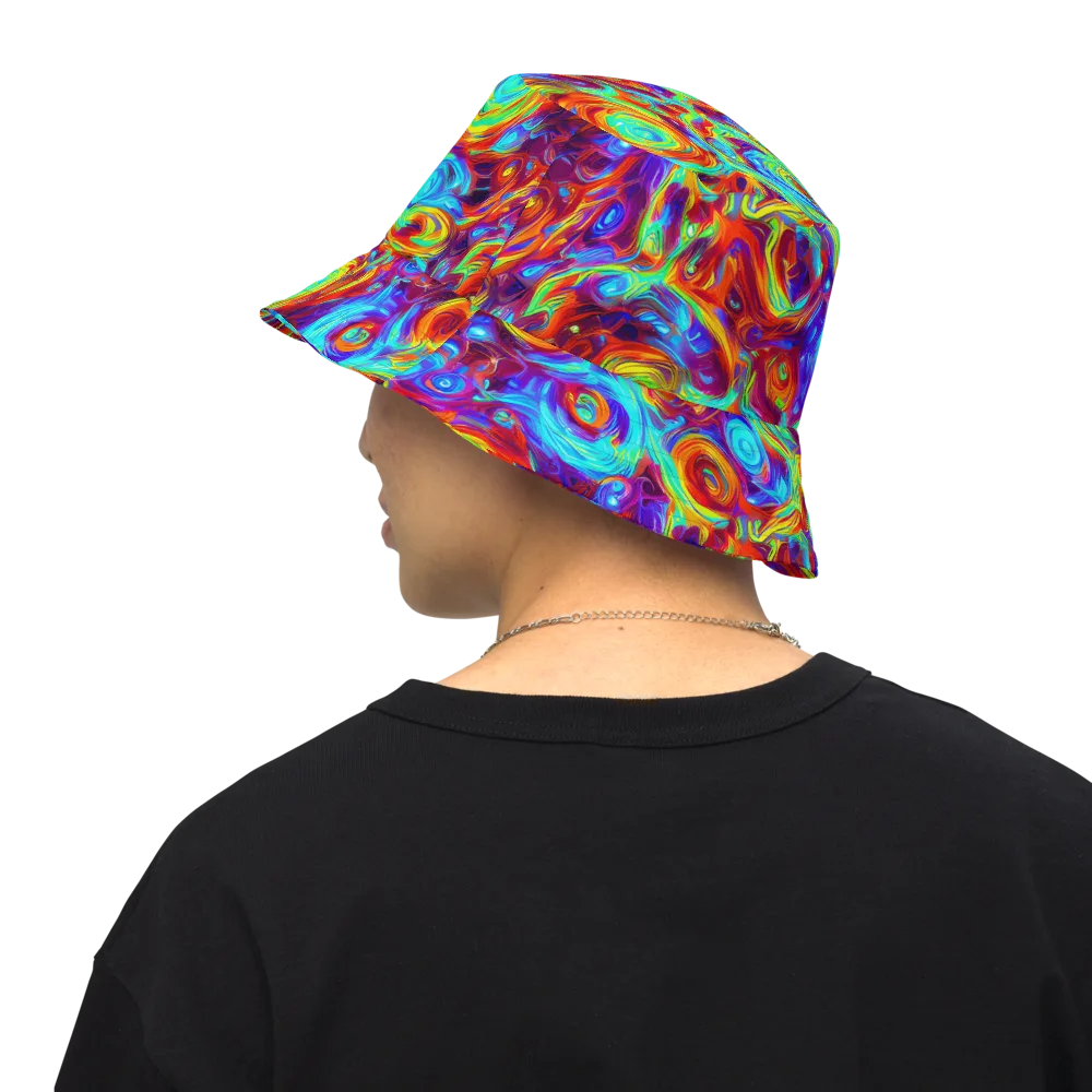 Fever Spiral on Reversible Bucket Hat — Back Inside