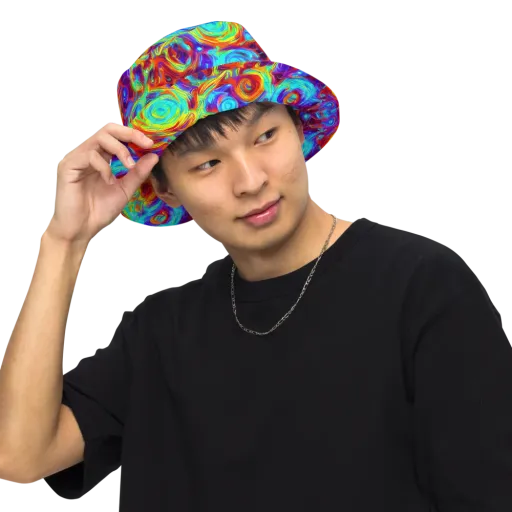 Fever Spiral on a Reversible Bucket Hat