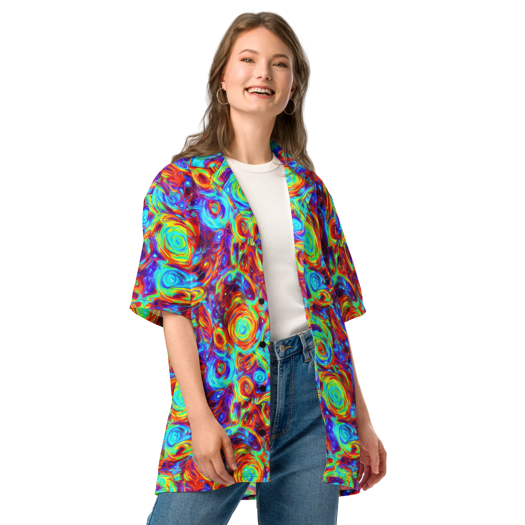 Fever Spiral on Button Shirt — Front