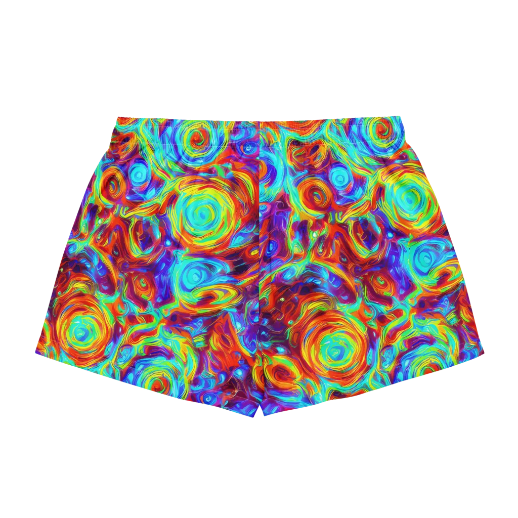 Fever Spiral on Women's Pajama Shorts — Back