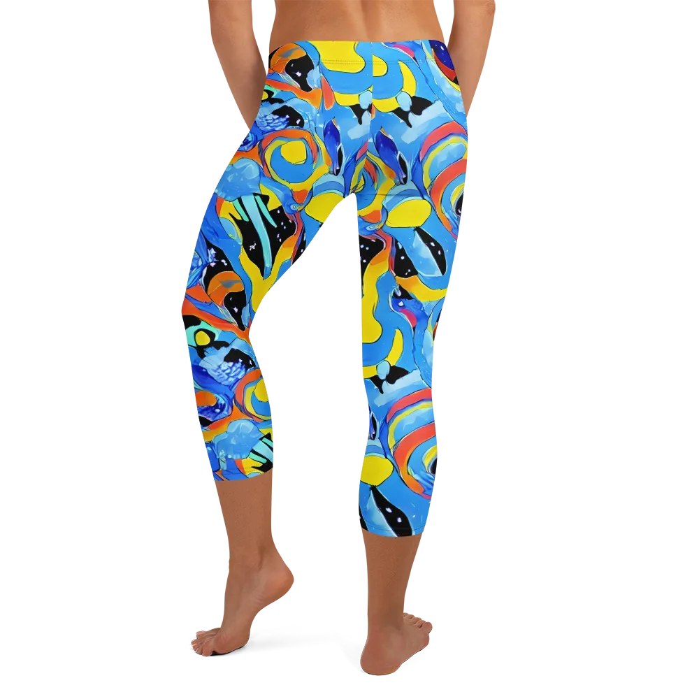 Popstorm on Capri Leggings — Back