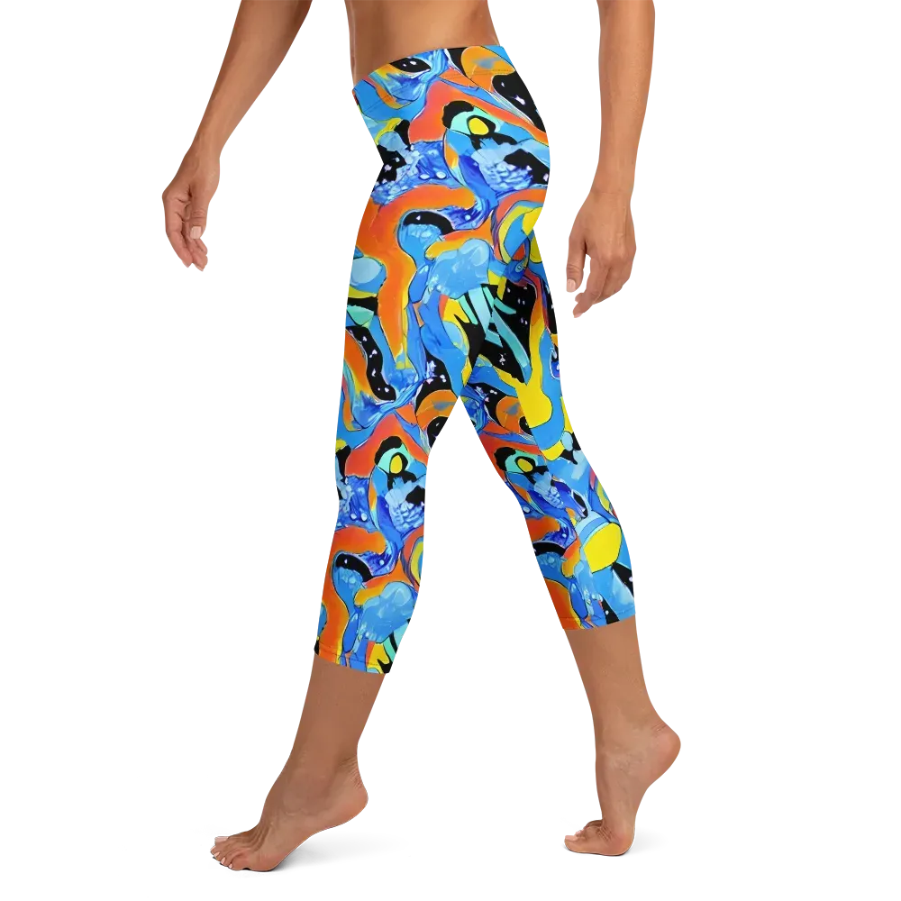 Popstorm on Capri Leggings — Left