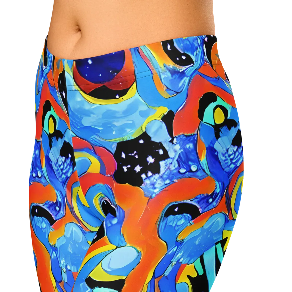 Popstorm on Capri Leggings — Zoomed-in