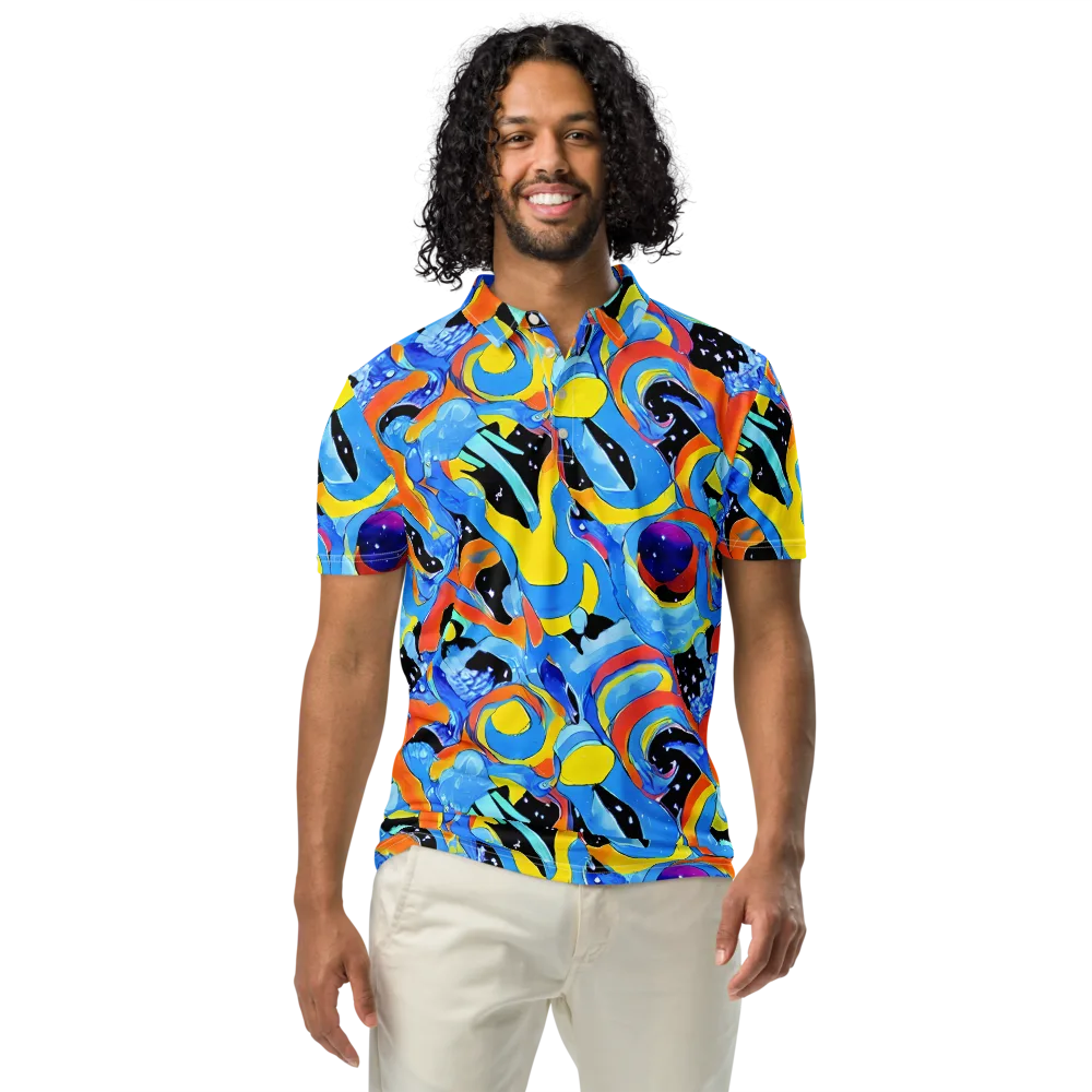 Popstorm on Men's Slim Fit Polo Shirt — Front