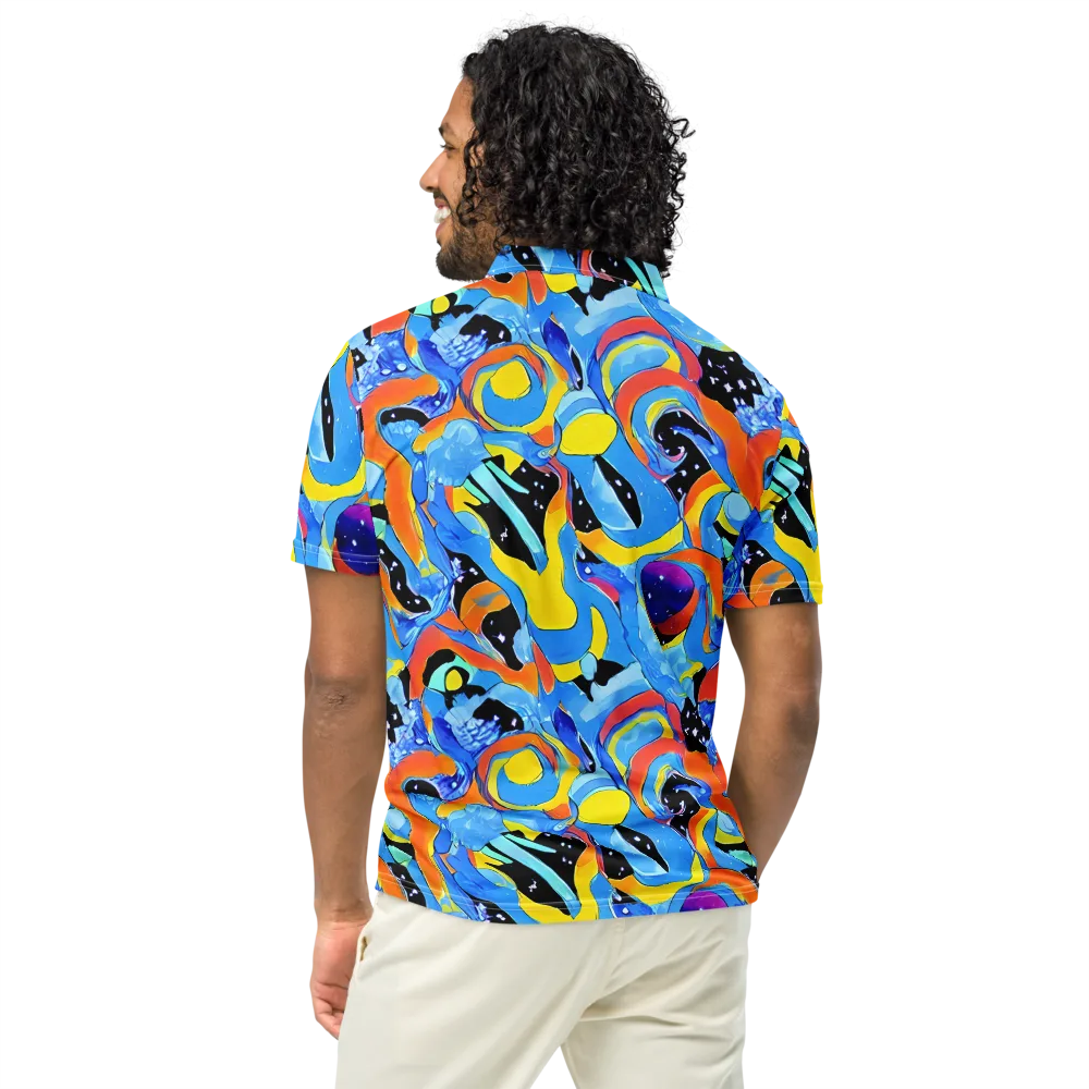 Popstorm on Men's Slim Fit Polo Shirt — Back