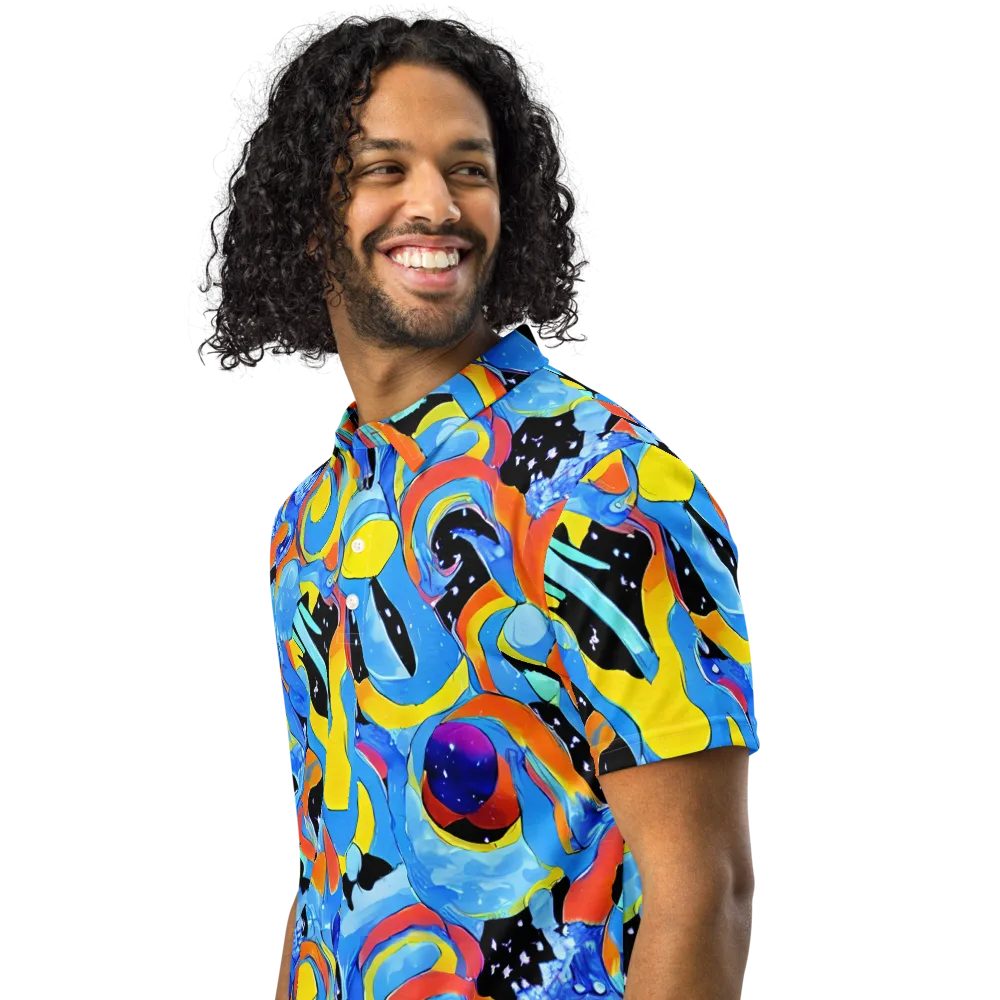 Popstorm on Men's Slim Fit Polo Shirt — Left Front
