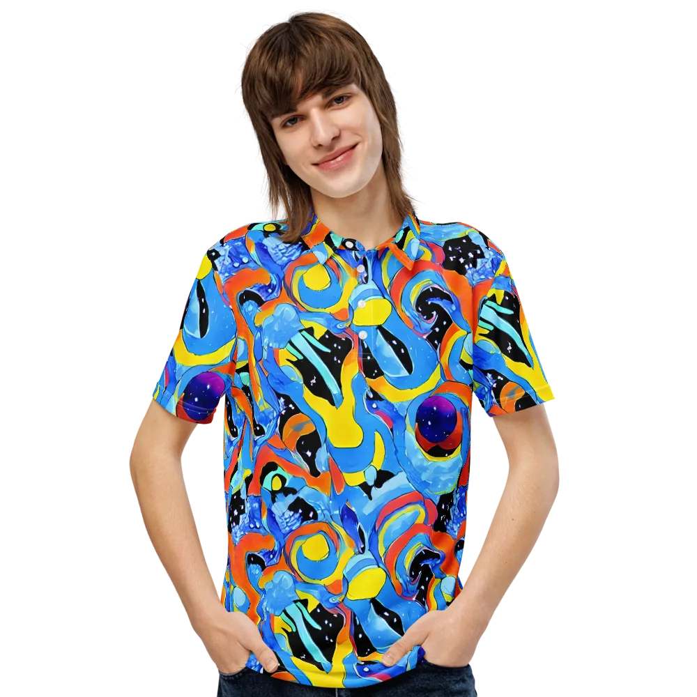 Popstorm on Men's Slim Fit Polo Shirt — Front