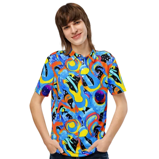 Popstorm on a Men's Slim Fit Polo Shirt
