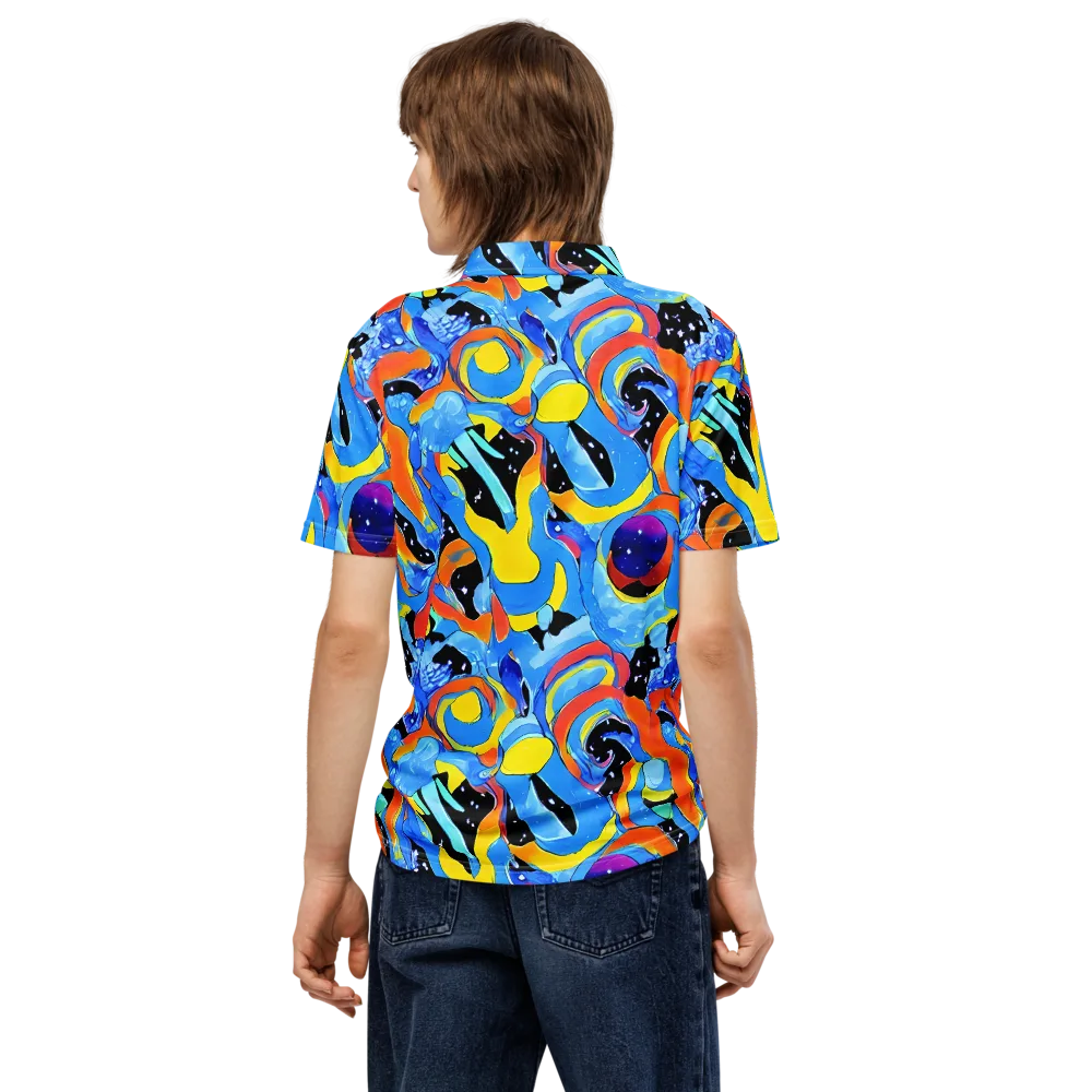Popstorm on Men's Slim Fit Polo Shirt — Back
