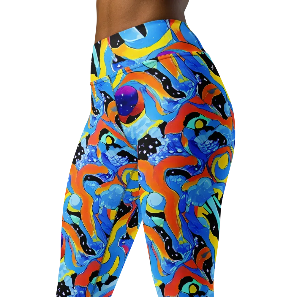 Popstorm on Yoga Leggings — Left Front
