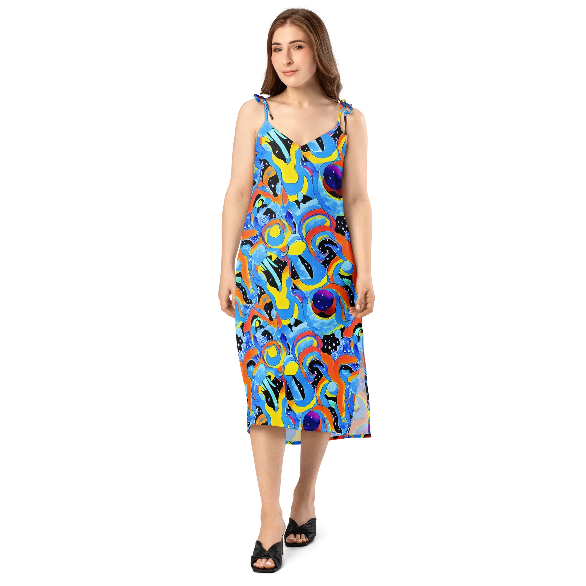 Popstorm on Slip Dress — Front