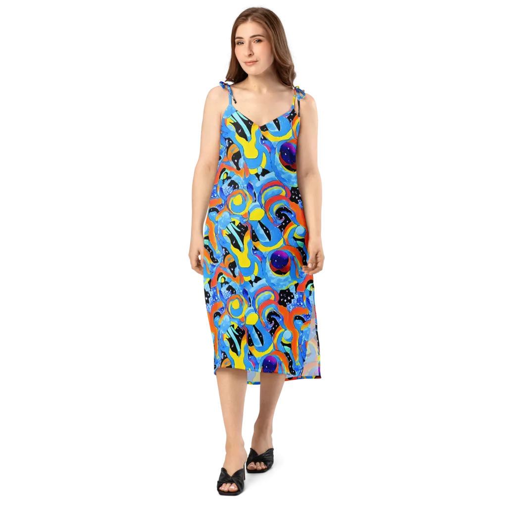Popstorm on Slip Dress — Front