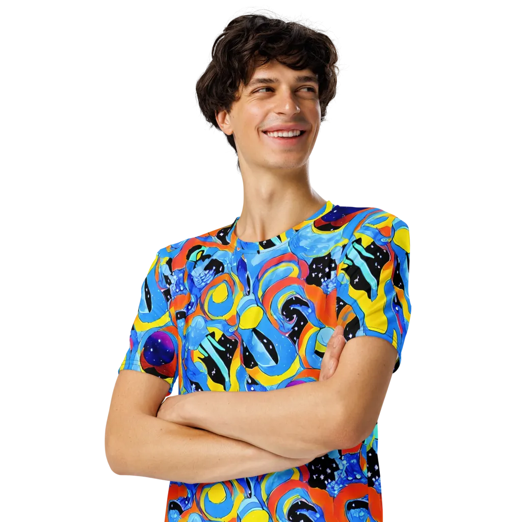 Popstorm on Men's Crew Neck T-Shirt — Left Front