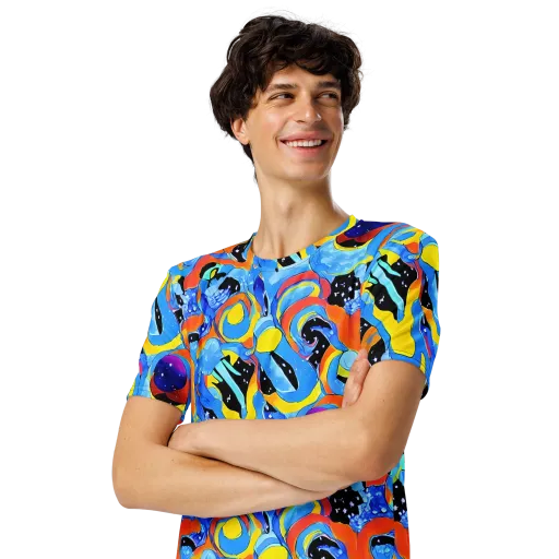 Popstorm on a Men's Crew Neck T-Shirt