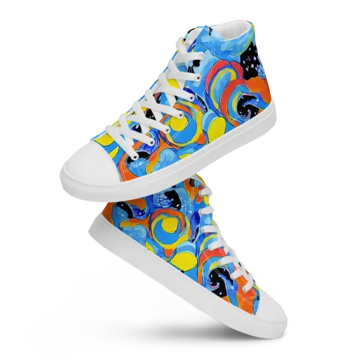 Popstorm on a Men's High Top Canvas Shoes