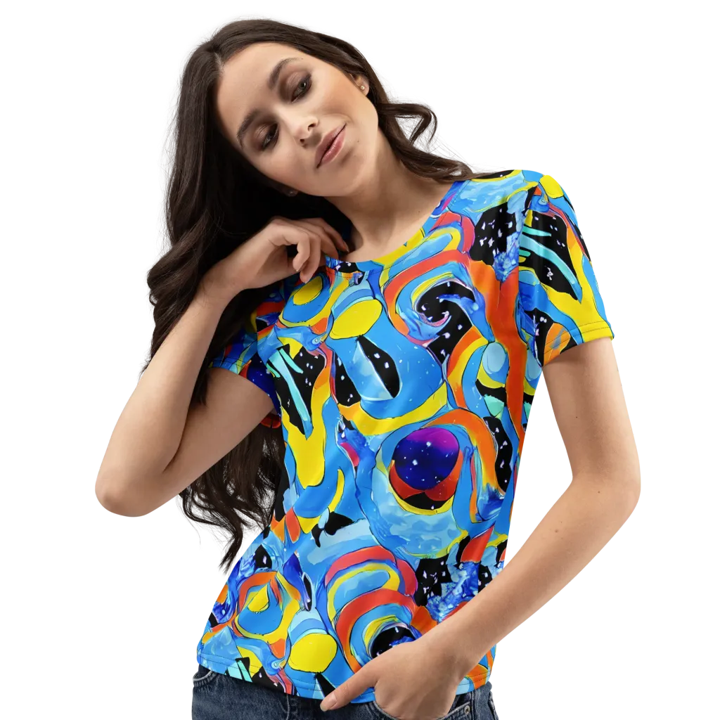 Popstorm on Women's Crew Neck T-Shirt — Left Front