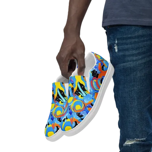 Popstorm on a Men's Slip-On Canvas Shoes