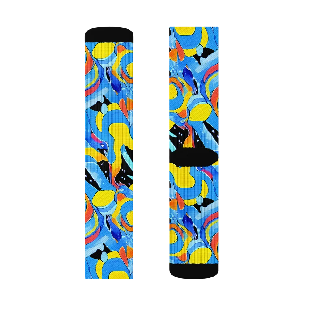 Popstorm on Socks — Left Sock
