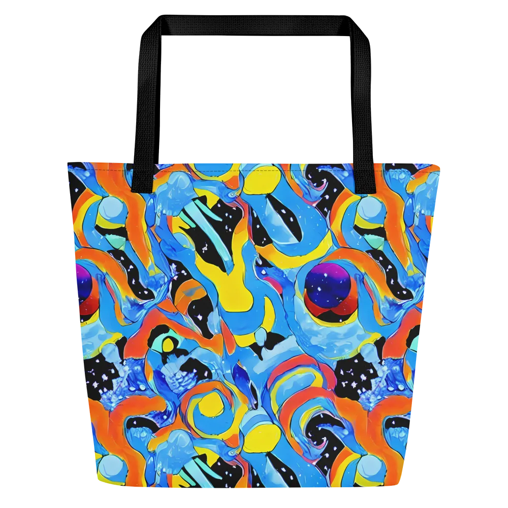 Popstorm on Large Tote Bag W/ Pocket — Front