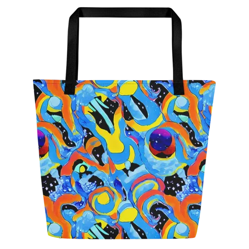 Popstorm on a Large Tote Bag W/ Pocket