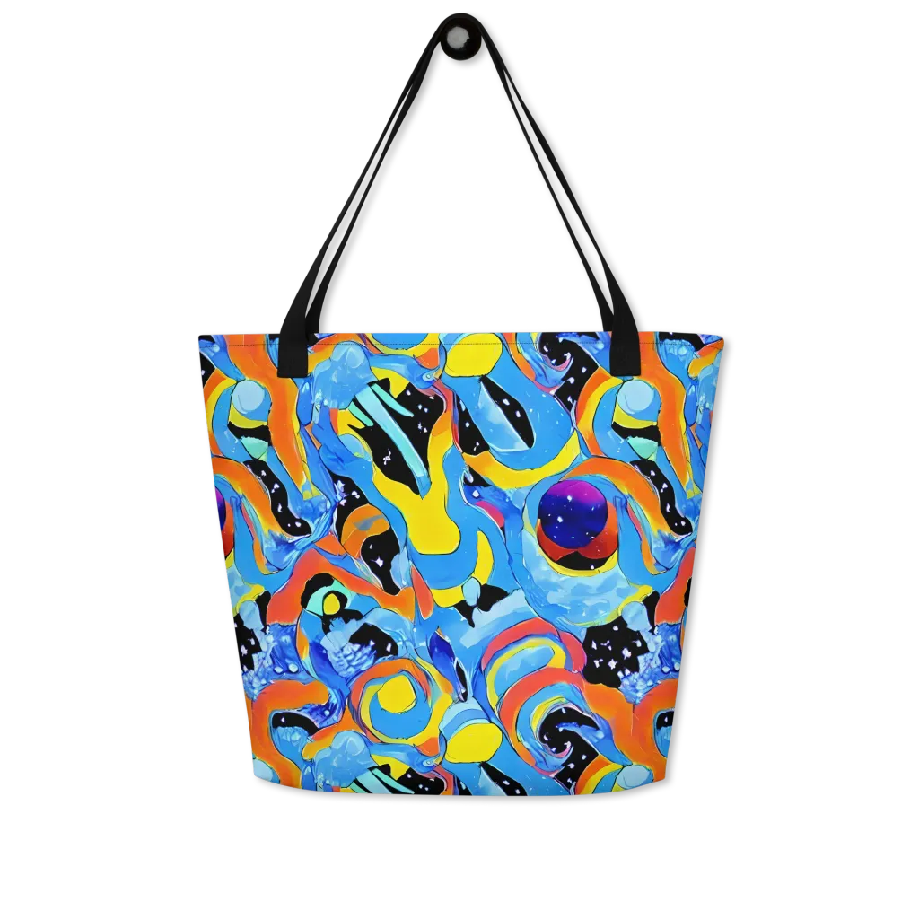 Popstorm on Large Tote Bag W/ Pocket — Front