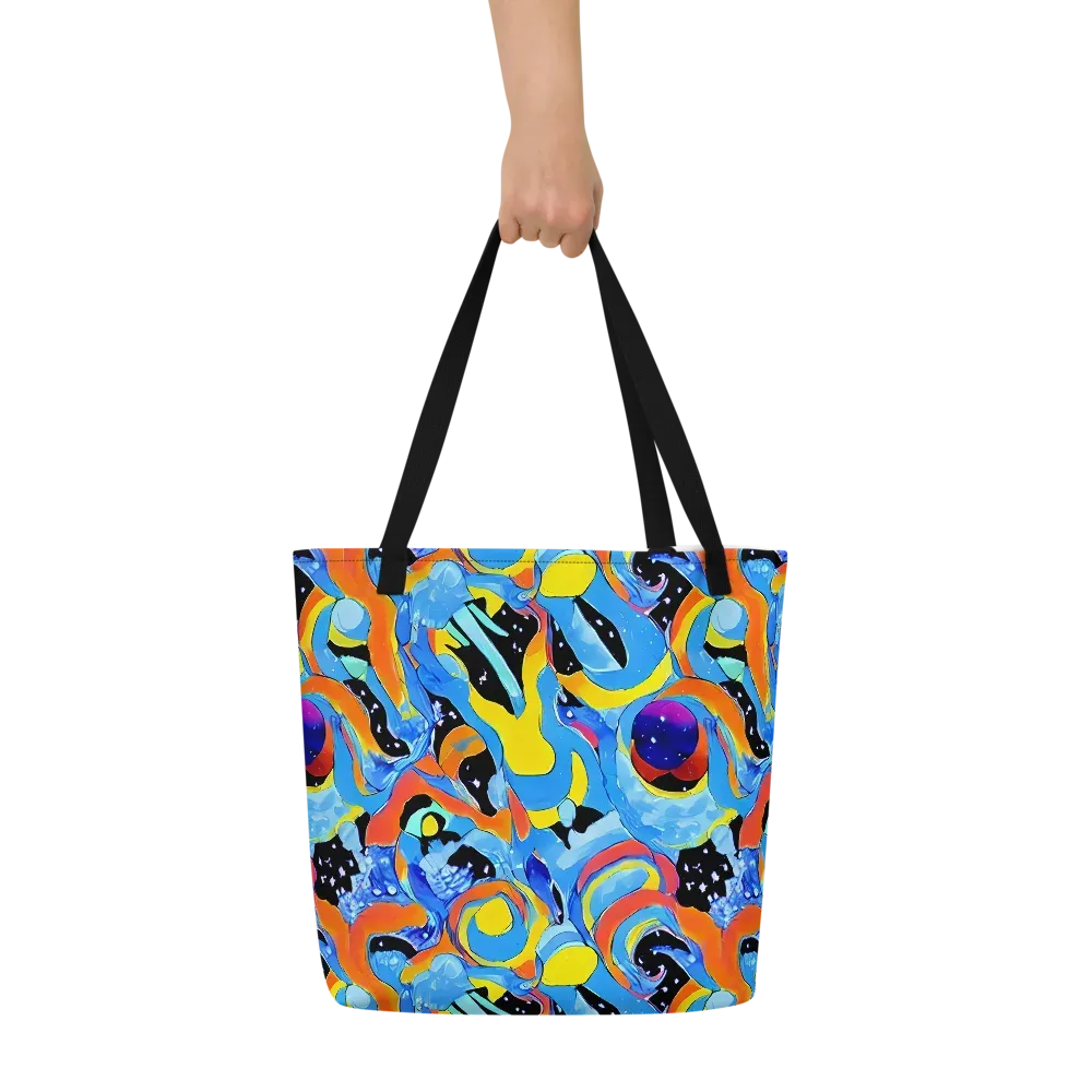 Popstorm on Large Tote Bag W/ Pocket — Front