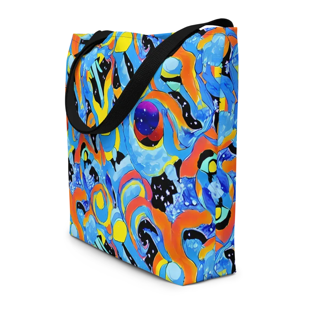 Popstorm on Large Tote Bag W/ Pocket — Front