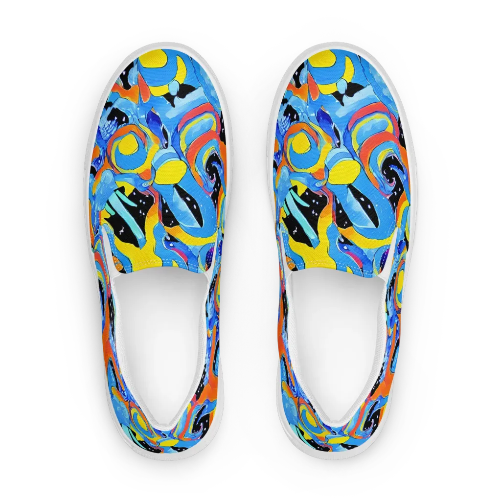 Popstorm on Women's Slip-On Canvas Shoes — Front