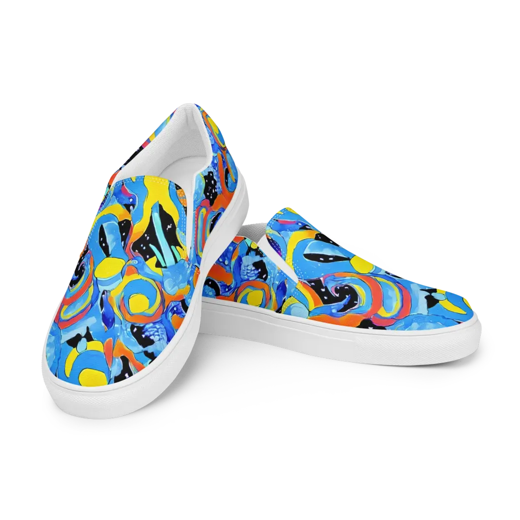 Popstorm on Women's Slip-On Canvas Shoes — Left Front