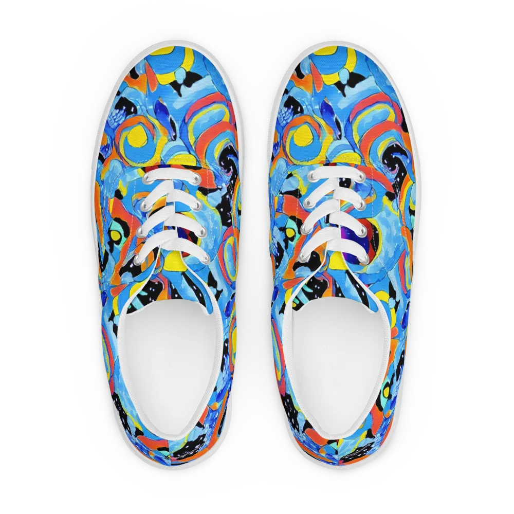 Popstorm on Men's Lace-Up Canvas Shoes — Front