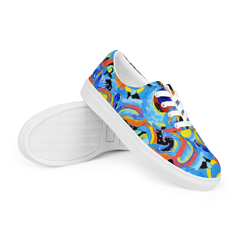 Popstorm on Men's Lace-Up Canvas Shoes — Right Front