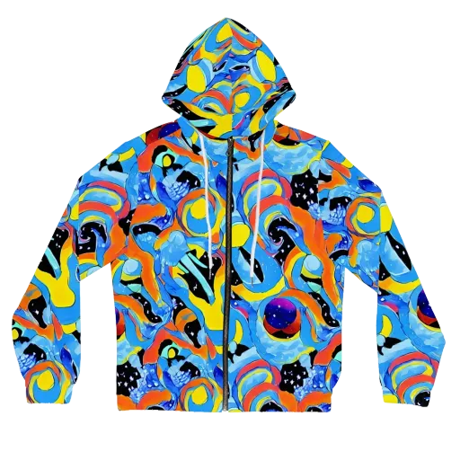 Popstorm on a Women's Full-Zip Hoodie