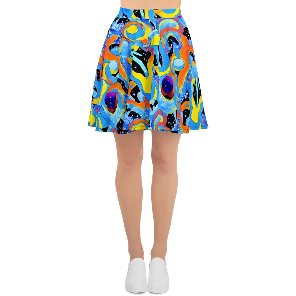 Popstorm on Skater Skirt — Front