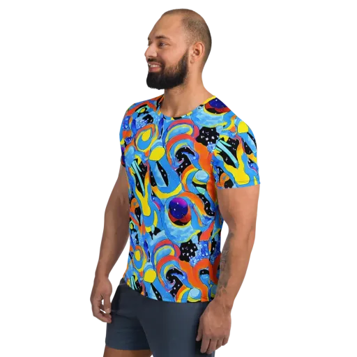 Popstorm on a Men's Athletic T-Shirt