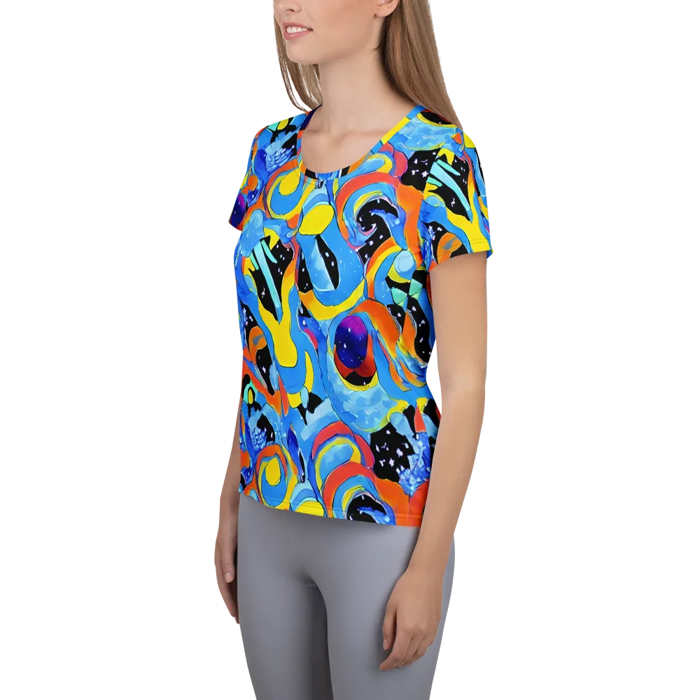 Popstorm on Women's Athletic T-Shirt — Left