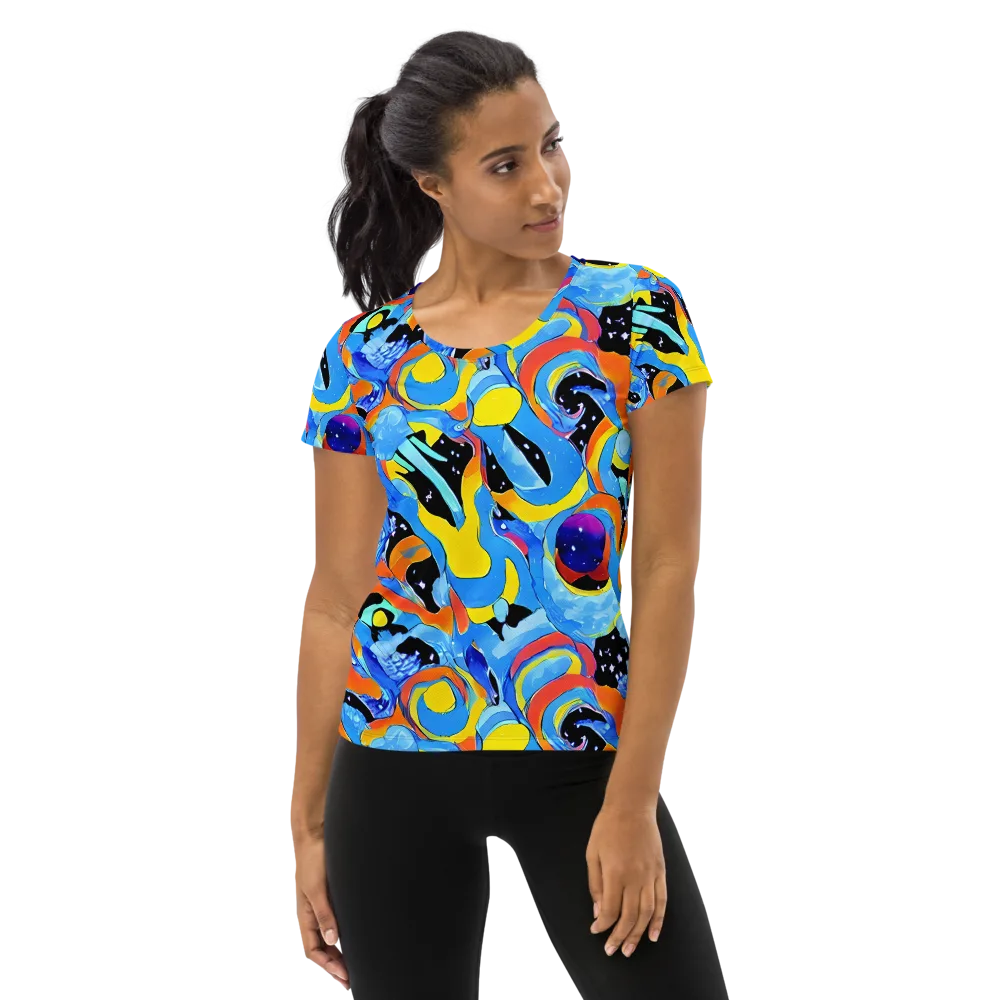 Popstorm on Women's Athletic T-Shirt — Front