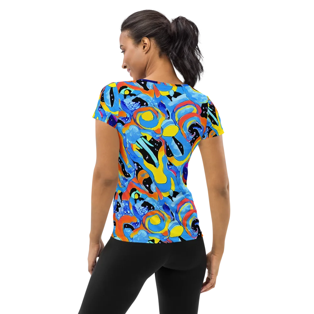 Popstorm on Women's Athletic T-Shirt — Back