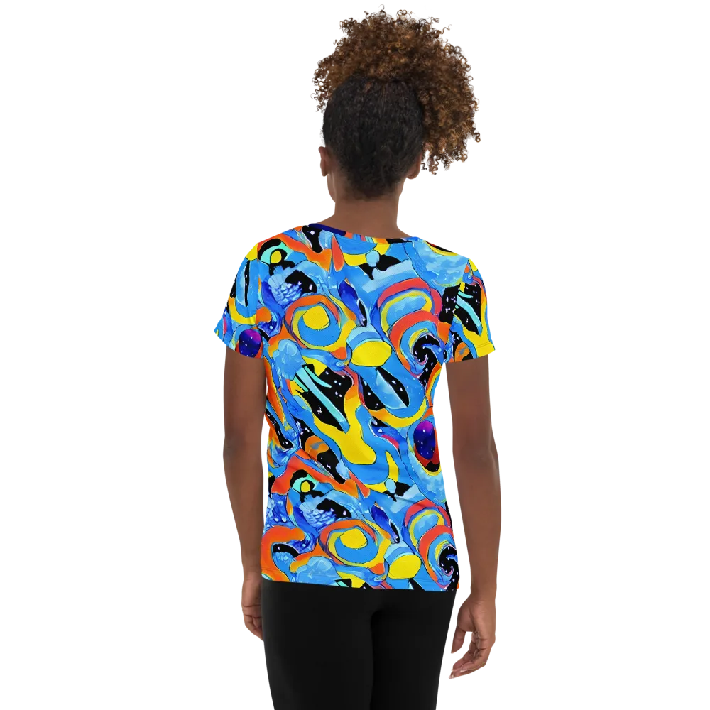Popstorm on Women's Athletic T-Shirt — Back