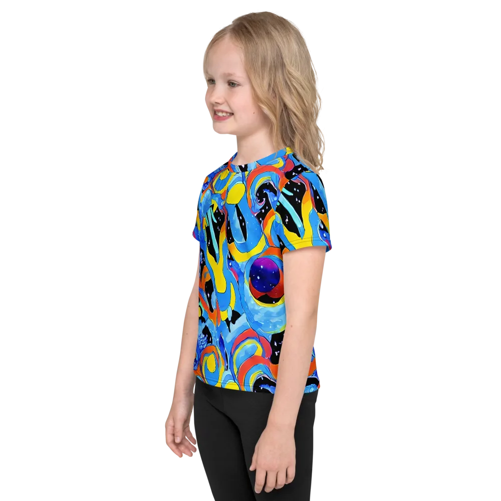 Popstorm on Kids Crew Neck T-Shirt — Left