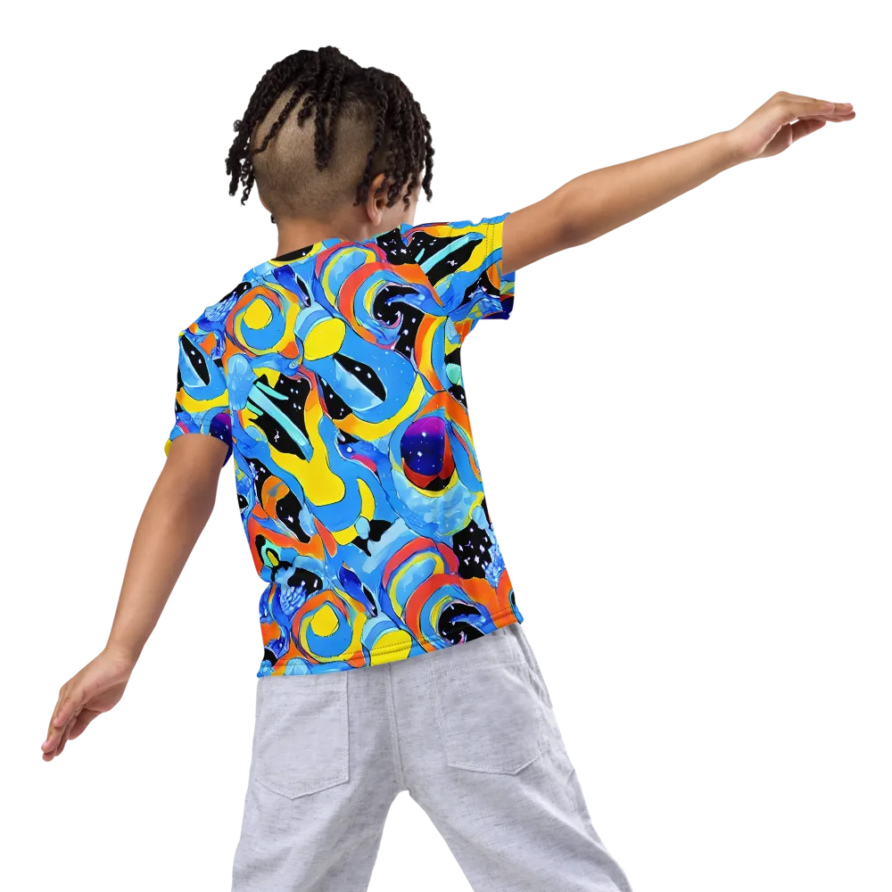 Popstorm on Kids Crew Neck T-Shirt — Back