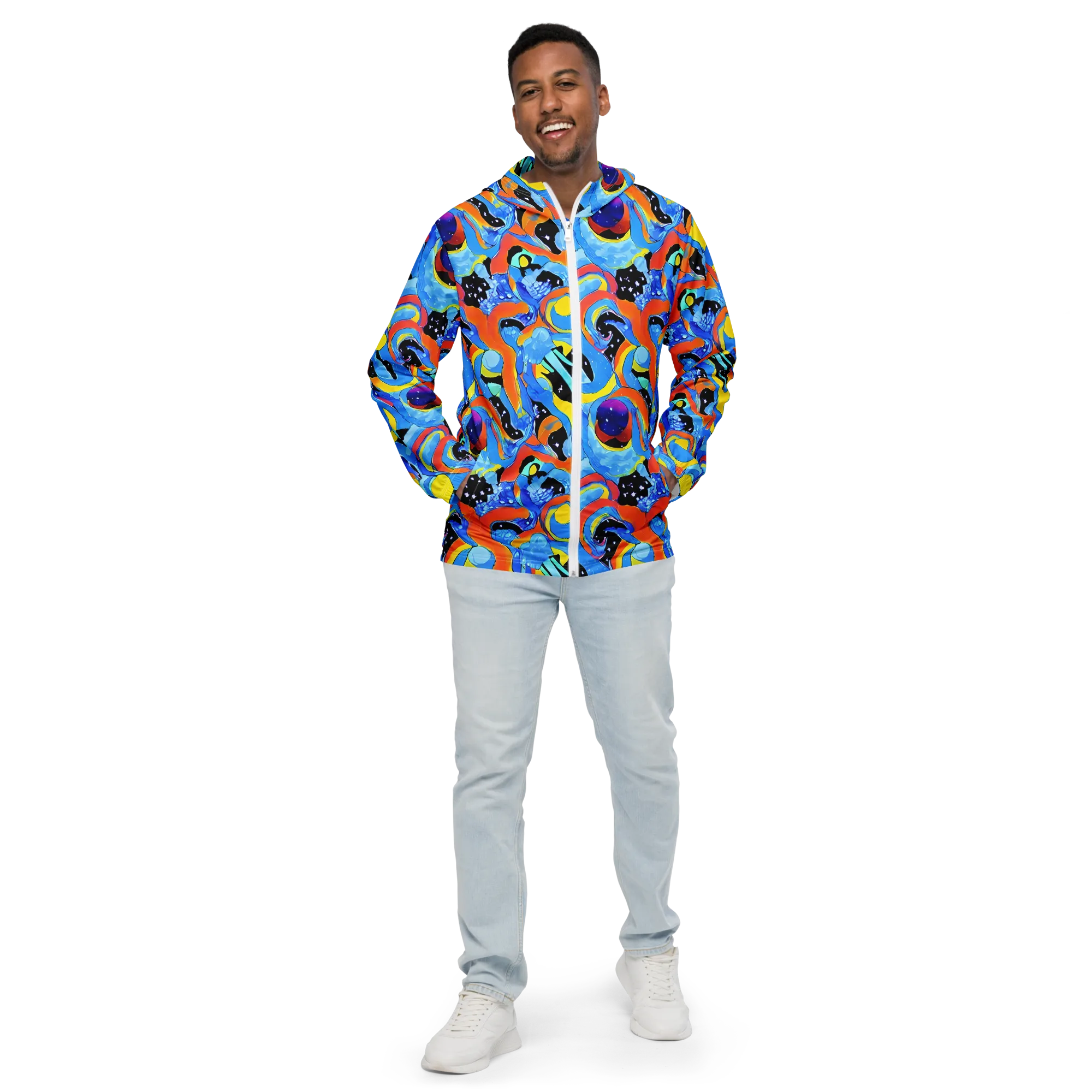 Popstorm on Men's Windbreaker — Front