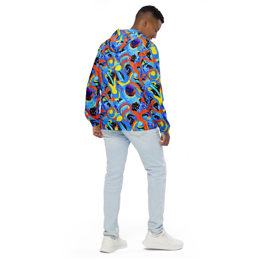 Popstorm on Men's Windbreaker — Back